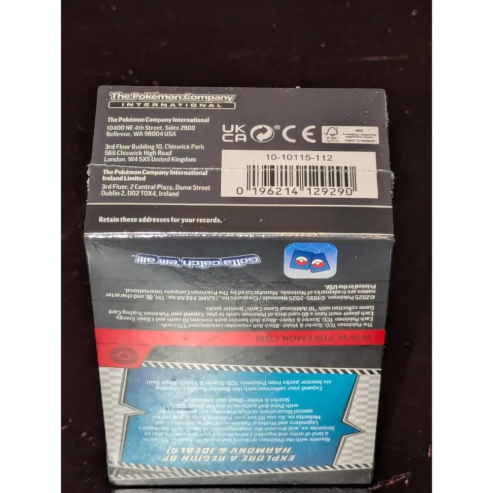 Bundle Black Bolt Black Light Pack Of 6 Pokemon English - Picture 6 of 6